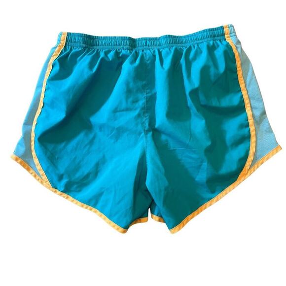 Nike Dri-FIT Tempo Running Shorts Youth XL (Fits Women’s XS-S) Teal Yellow 740E - Picture 7 of 8